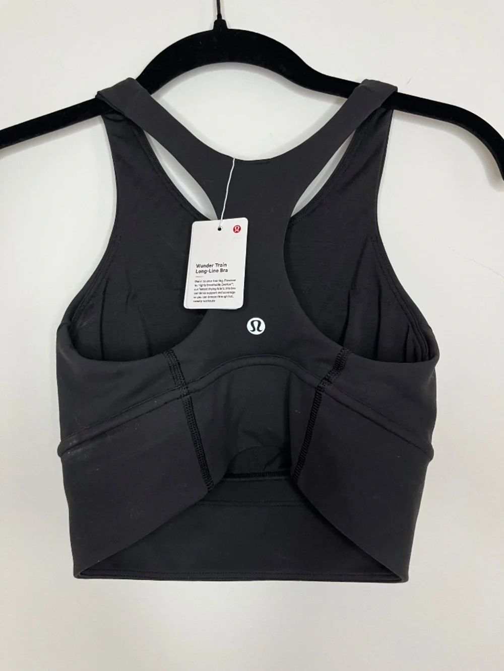NWT Lululemon Wunder Train Long-line Bra Black Size 4